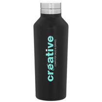 H2Go Matte Black 16.9 oz Manhattan Stainless Steel Bottle