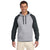 Jerzees Men's Oxford/Black 8 Oz. Nublend Colorblock Raglan Pullover Hood