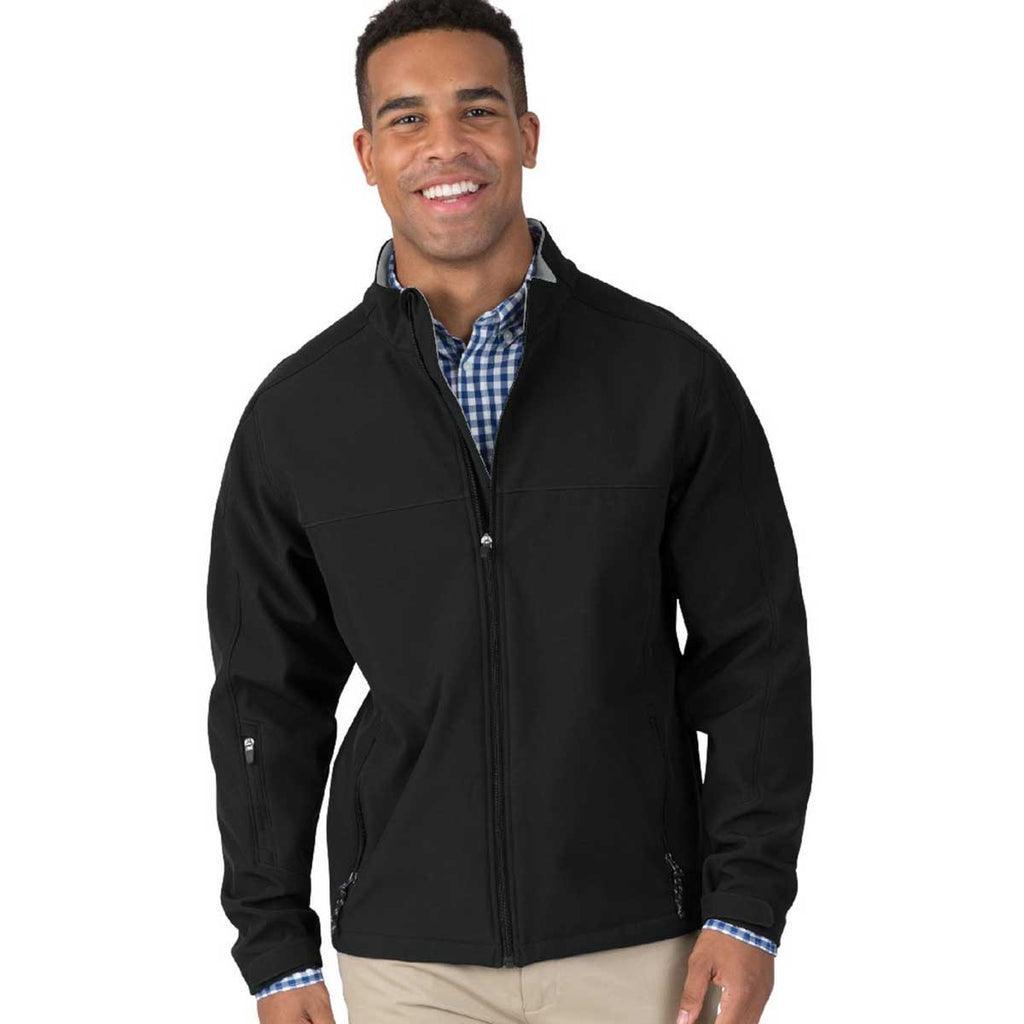 Charles River Men's Black/Vapor Grey Soft Shell Jacket