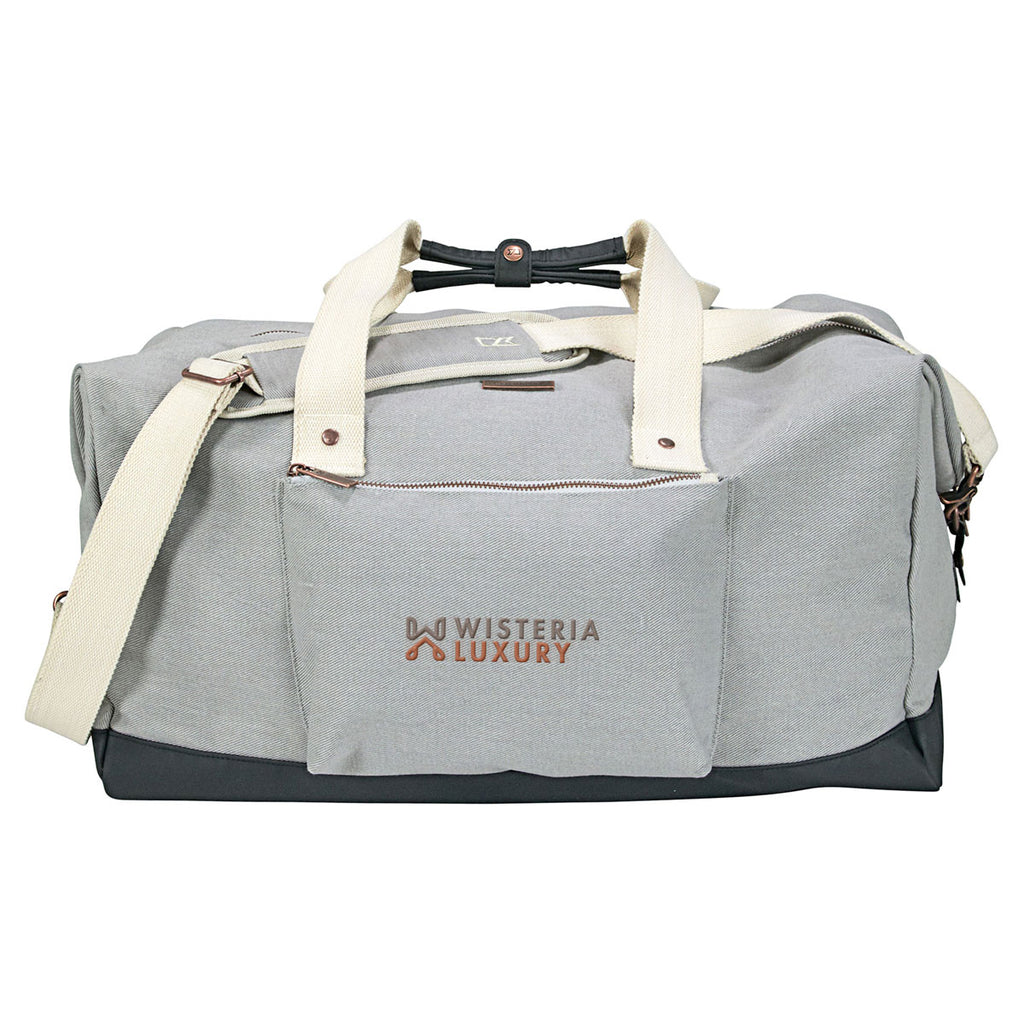 Cutter & Buck Grey 19" Cotton Weekender Duffel