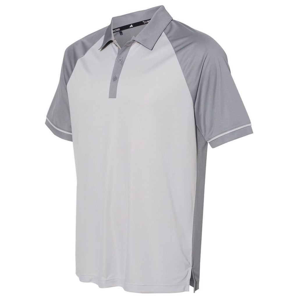 adidas Golf Men's Grey Two/Grey Three Climacool Jacquard Raglan Polo