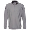 adidas Men's Grey Three Performance Texture Quarter Zip