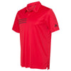 adidas Men's Collegiate Red/Black 3 Stripe Chest Polo