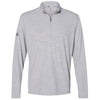 adidas Men's Mid Grey Melange Lightweight Quarter Zip