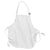 Port Authority White Medium Length Apron with Pouch Pockets