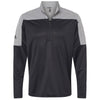 adidas Men's Black/Grey Three Melange Lightweight Quarter Zip Pullover