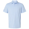 Adidas Men's Blue Dawn Melange Blend Polo