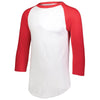 Augusta Sportswear Men's White/Red 3/4-Sleeve Baseball Jersey