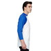 Augusta Sportswear Men's White/Royal 3/4-Sleeve Baseball Jersey