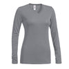 Expert Women's Steel V-Neck Long Sleeve Tee