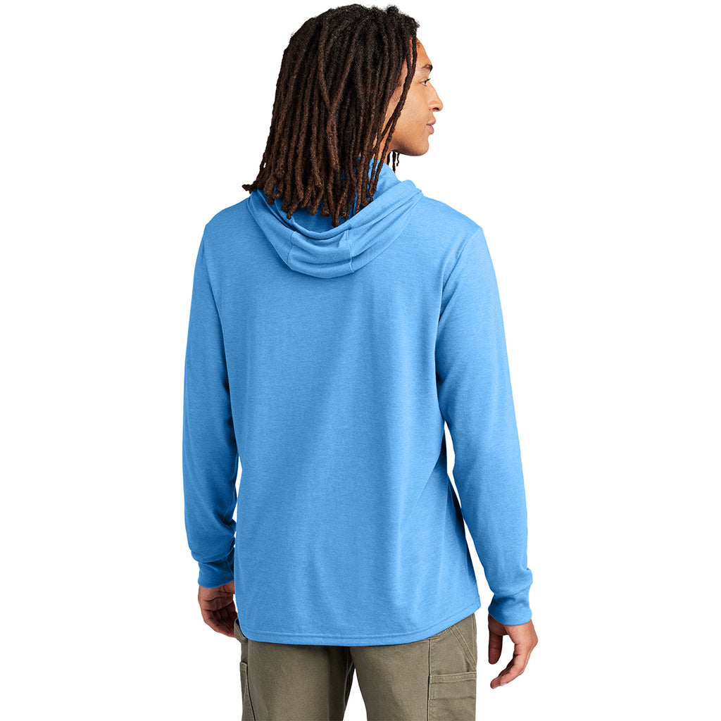 Allmade Unisex Azure Blue Tri-Blend Hoodie Tee