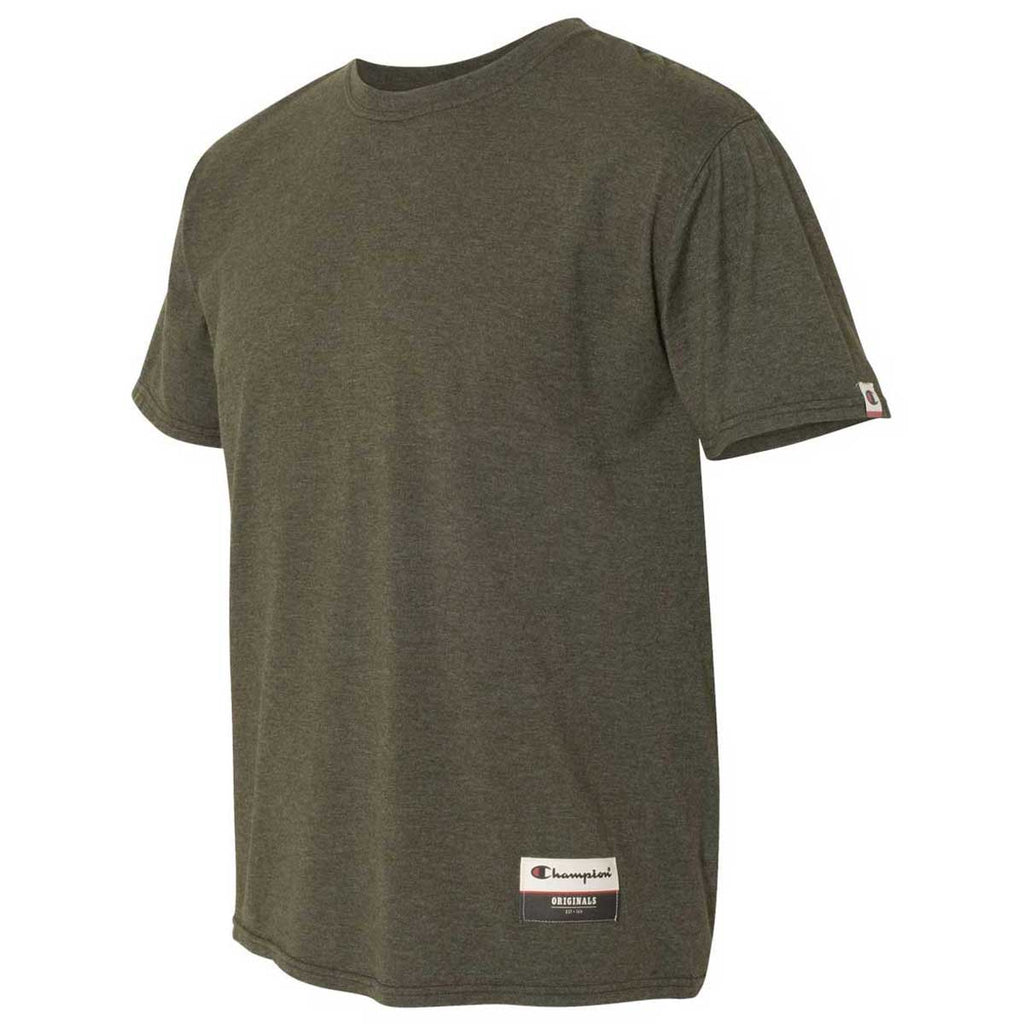 Champion Men's Green Luck Heather Originals Soft-Wash T-Shirt