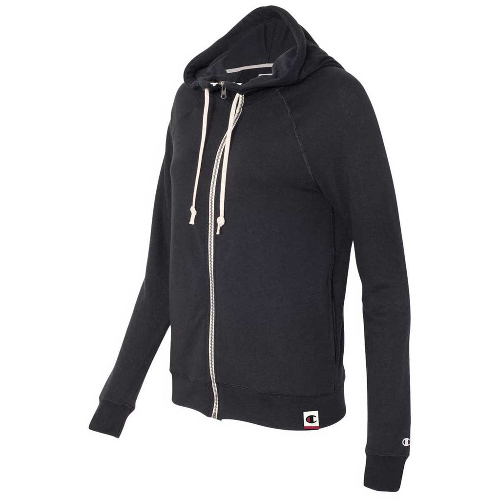 Champion Women's Black Originals French Terry Hooded Full-Zip