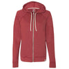 Champion Women's Carmine Red Heather Originals French Terry Hooded Full-Zip