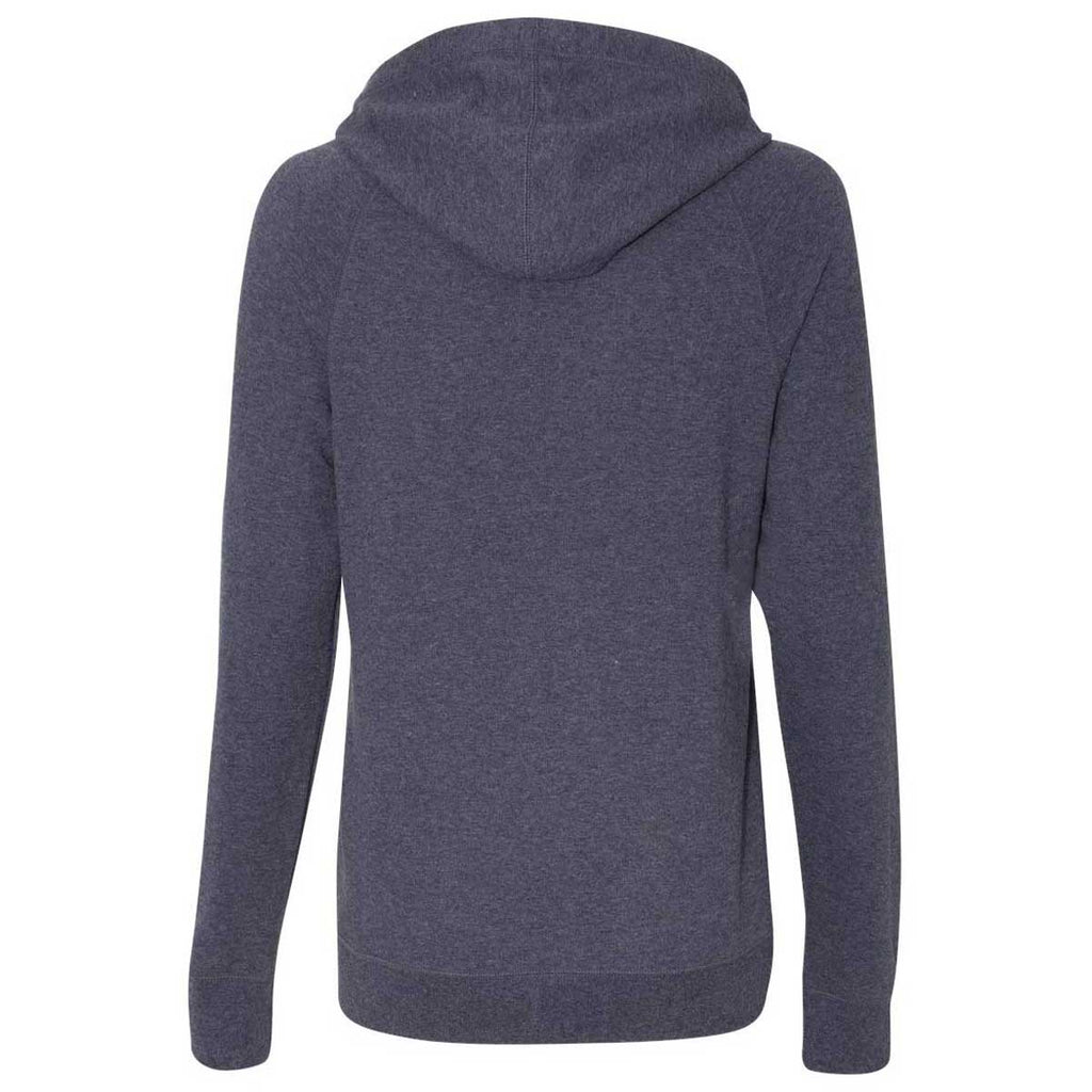 Champion Women's Navy Heather Originals French Terry Hooded Full-Zip