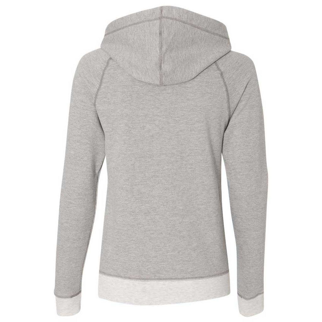 Champion Women's Oxford Grey/Oatmeal Heather Originals French Terry Hooded Full-Zip