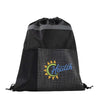 Perfect Line Black Athletic Drawstring Bag