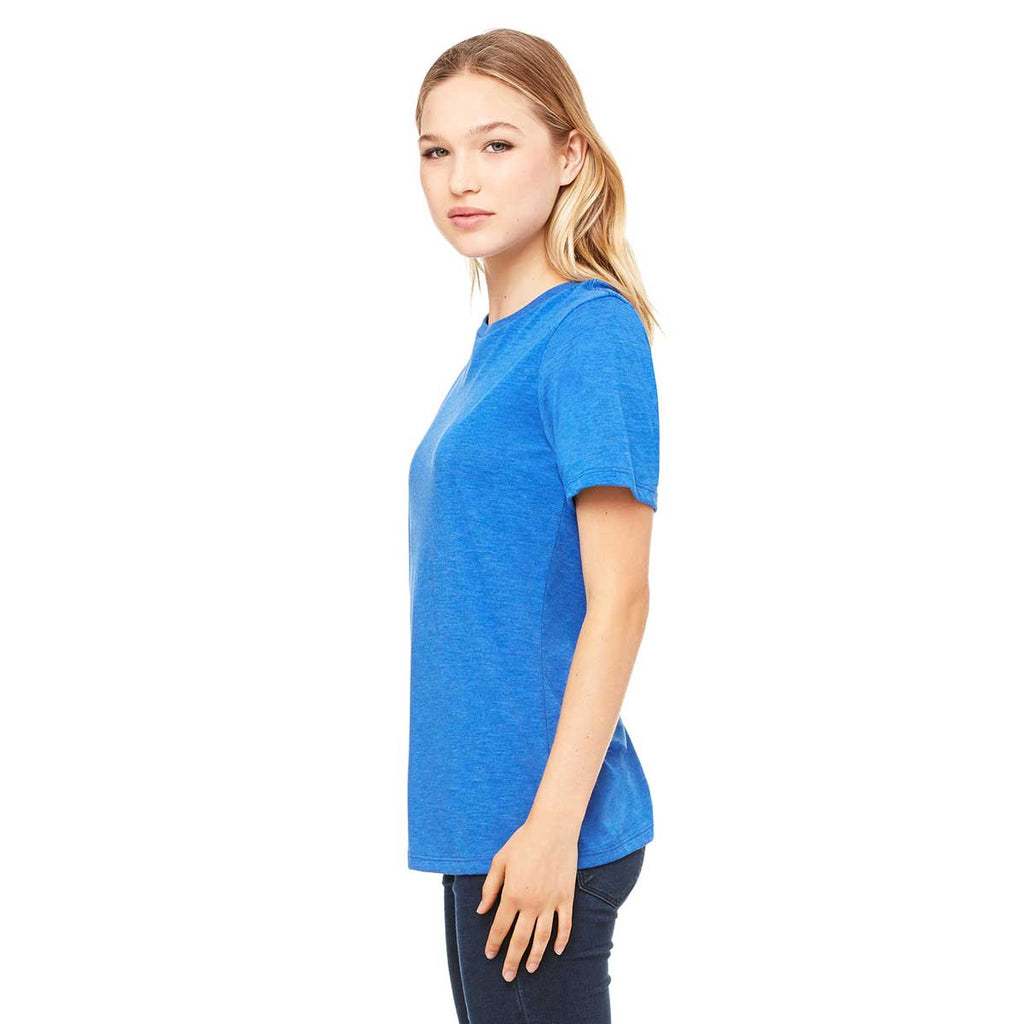 Bella + Canvas Women's True Royal Triblend Relaxed Jersey Short-Sleeve T-Shirt