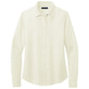 Brooks Brothers Women's Off White Full-Button Satin Blouse