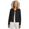 Brooks Brothers Women's Black Heather Mid-Layer Stretch Button Jacket