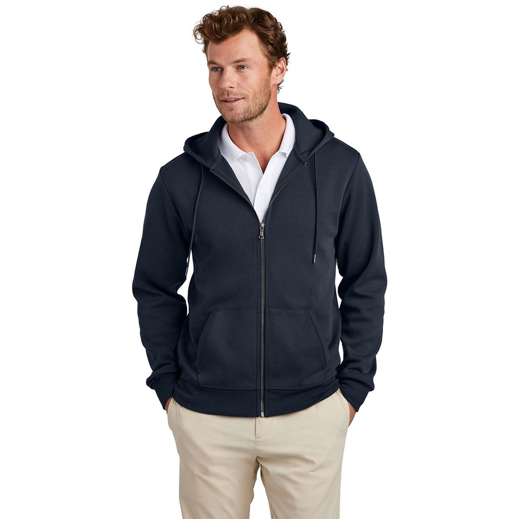 Brooks Brothers Men's Night Navy Double-Knit Full Zip Hoodie