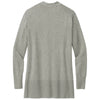 Brooks Brothers Women's Light Shadow Grey Heather Cotton Stretch Long Cardigan Sweater