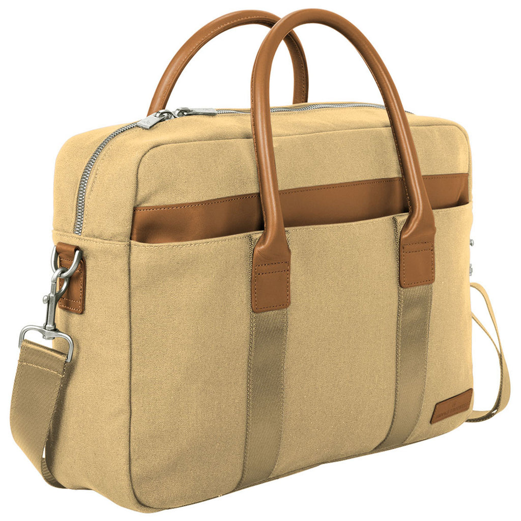 Brooks Brothers Ledger Khaki Wells Briefcase