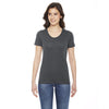 American Apparel Women's Asphalt Poly-Cotton Short Sleeve Crewneck T-Shirt