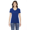 American Apparel Women's Lapis Poly-Cotton Short Sleeve Crewneck T-Shirt