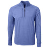 Cutter & Buck Men's Tour Blue Heather Adapt Eco Knit Heather Tall Quarter Zip