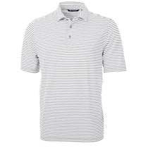 Cutter & Buck Men's Polished Virtue Eco Pique Stripped Recycled Tall Polo