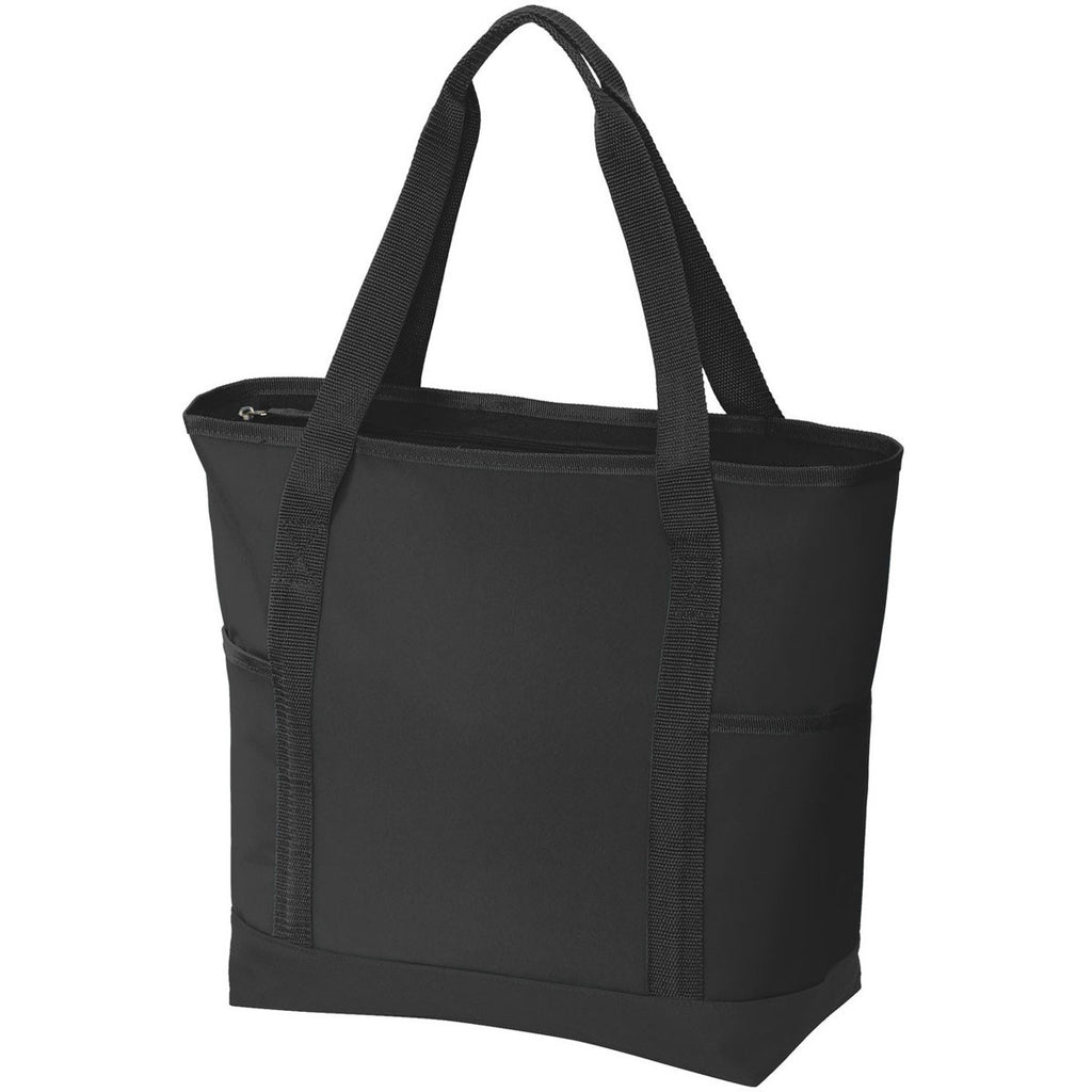 Port Authority Black/Black On-The-Go Tote