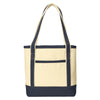 Port Authority Natural/Navy Medium Cotton Canvas Boat Tote