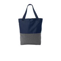 Port Authority Heather Grey/River Blue Navy Access Tote
