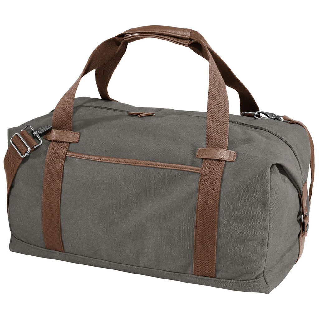 Port Authority Dark Smoke Grey Cotton Canvas Duffel