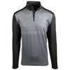 Levelwear Men's Black/Heather Charcoal Prevail Quarter Zip Pullover