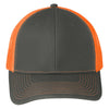 Port Authority Grey Steel/Neon Orange Snapback Trucker Cap