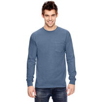 Comfort Colors Men's Blue Jean 6.1 Oz. Long-Sleeve Pocket T-Shirt