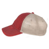 AHEAD University Cardinal/Tan Tea Stained Mesh Back Cap