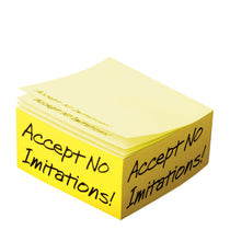 Post-It Canary Yellow Custom Printed Notes Half Cube - 4
