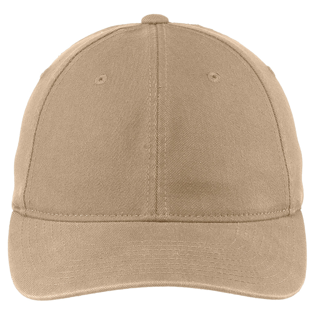 Port Authority Khaki Flexfit Garment Washed Cap