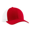 Port Authority True Red/White Mesh Back Cap