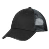 Port Authority Black/ Silver Double Mesh Snapback Sandwich Bill Cap