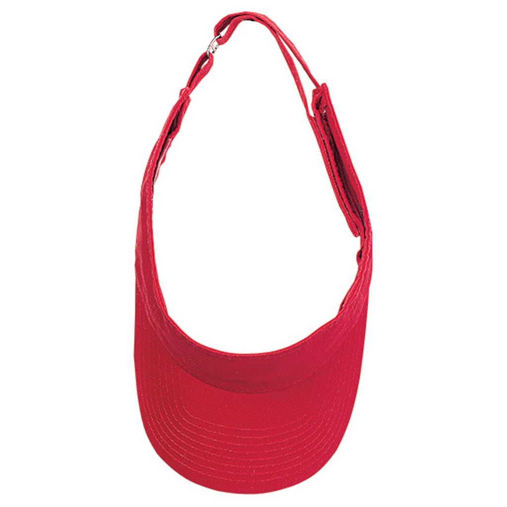 Port Authority Red Fashion Visor