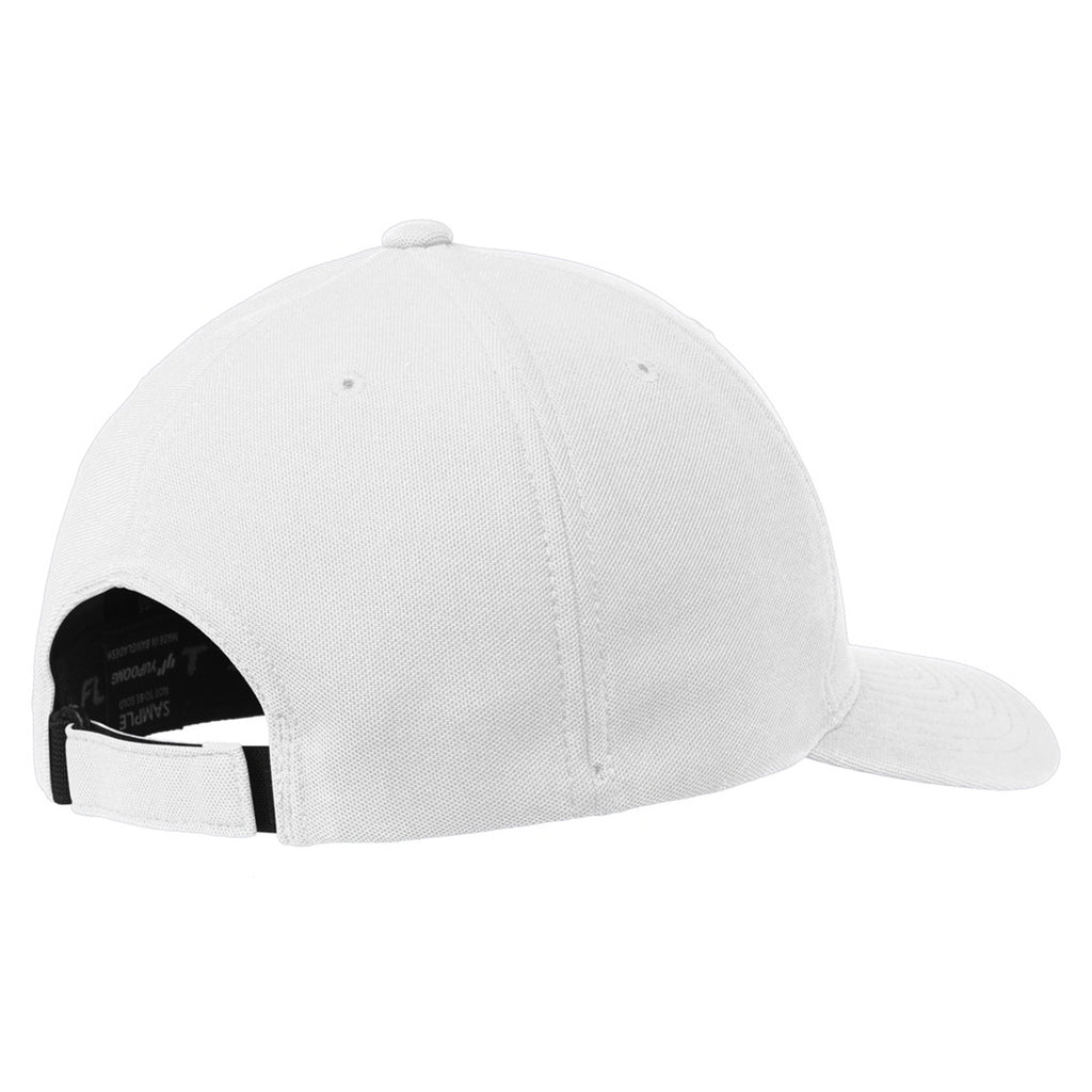 Port Authority White Flexfit One Ten Cool & Dry Mini Pique Cap