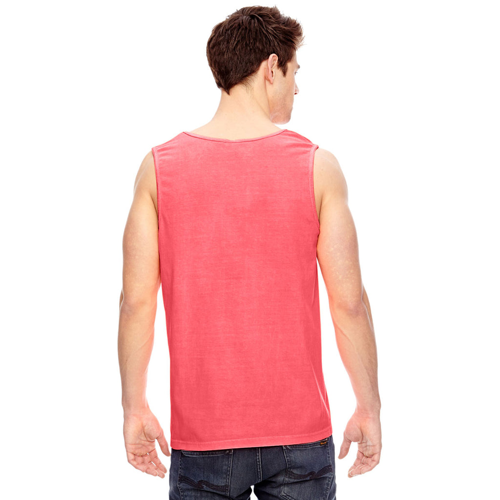 Comfort Colors Men's Neon Red Orange 6.1 Oz. Tank