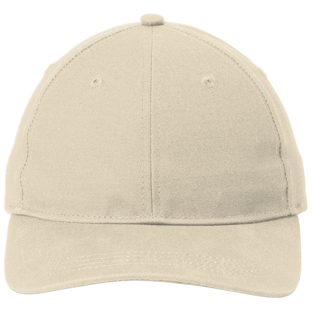 Port Authority Khaki Leather Strap Cap