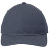 Port Authority Navy Leather Strap Cap