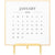 Sugar Paper Classic Black Desk Calendar 2023