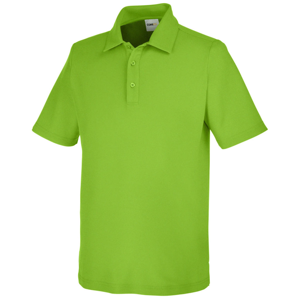 Core 365 Men's Acid Green Fusion ChromaSoft Pique Polo